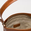 Women's Small Leather Tote Cognac Croco