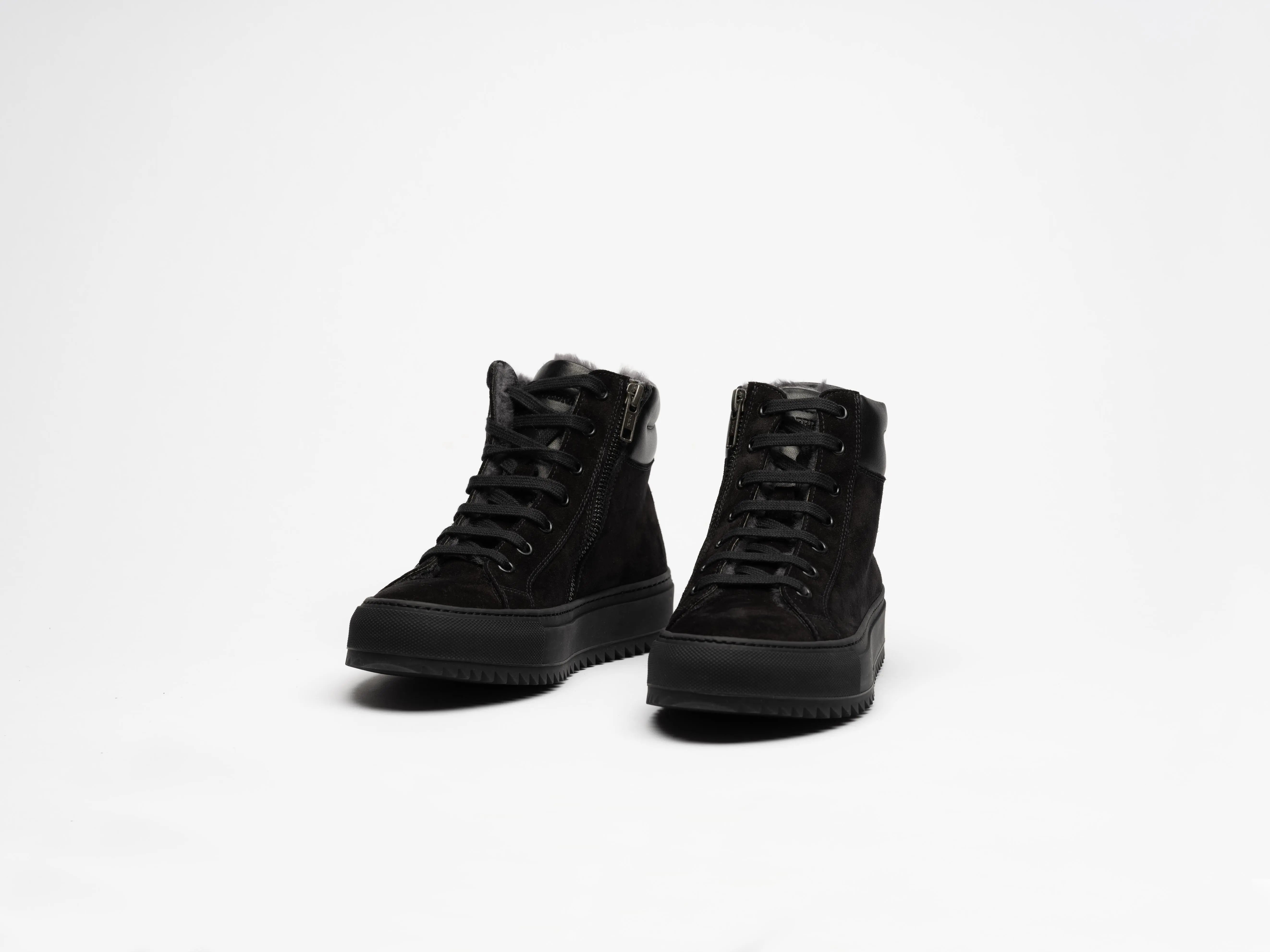 Women Drake Fur Black High Sneaker Hildebrand-swe