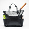 Leather Tennis Tote Bag Black