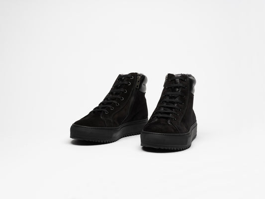 Men Drake Fur Black High Sneaker