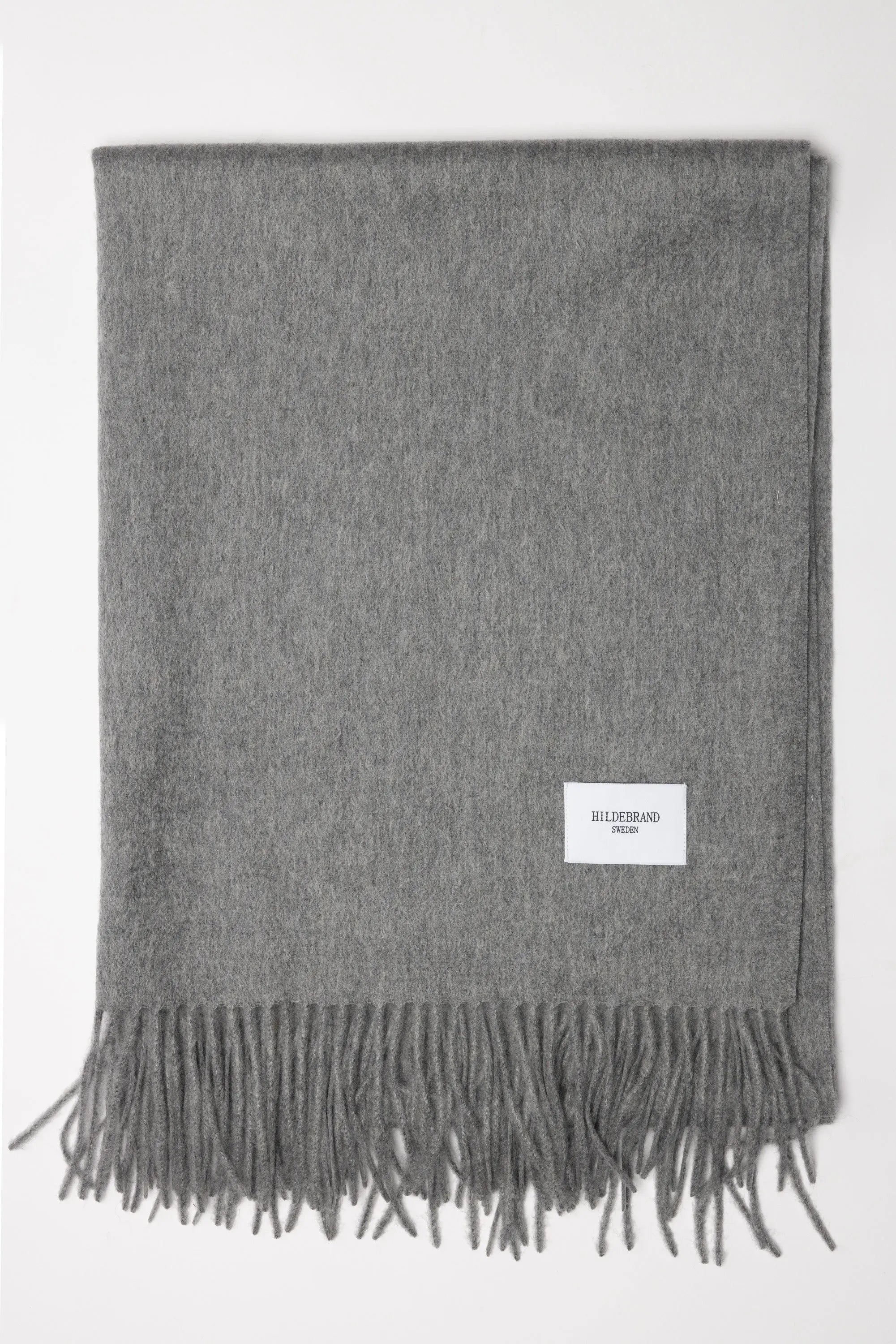 Grey Cashmere Woven Scarf Large Hildebrand-swe