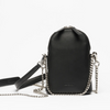 Nova Small Leather Handbag, Black and Silver Hildebrand-swe