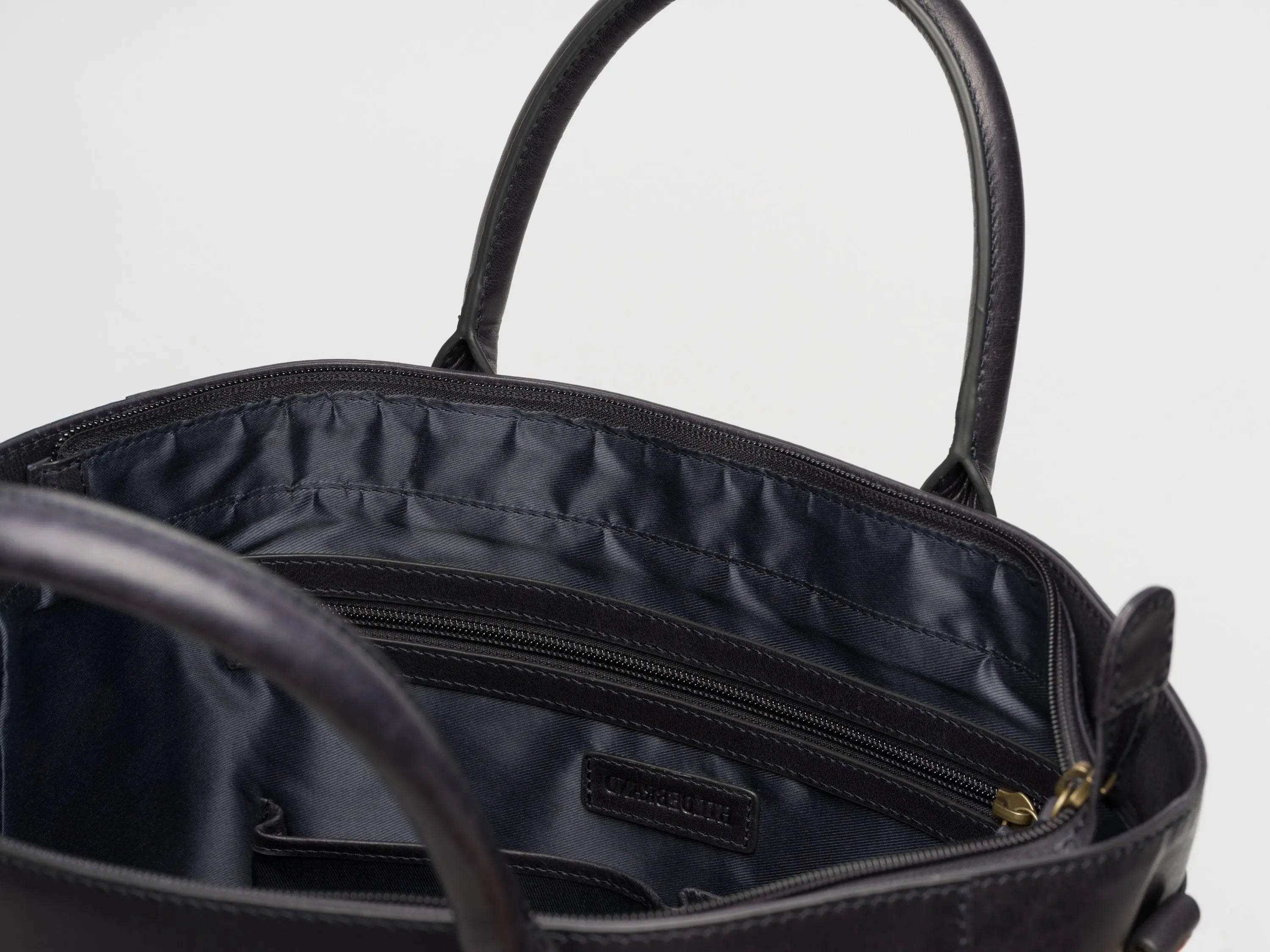 Luxury Leather Business Tote Navy Blue Hildebrand-swe