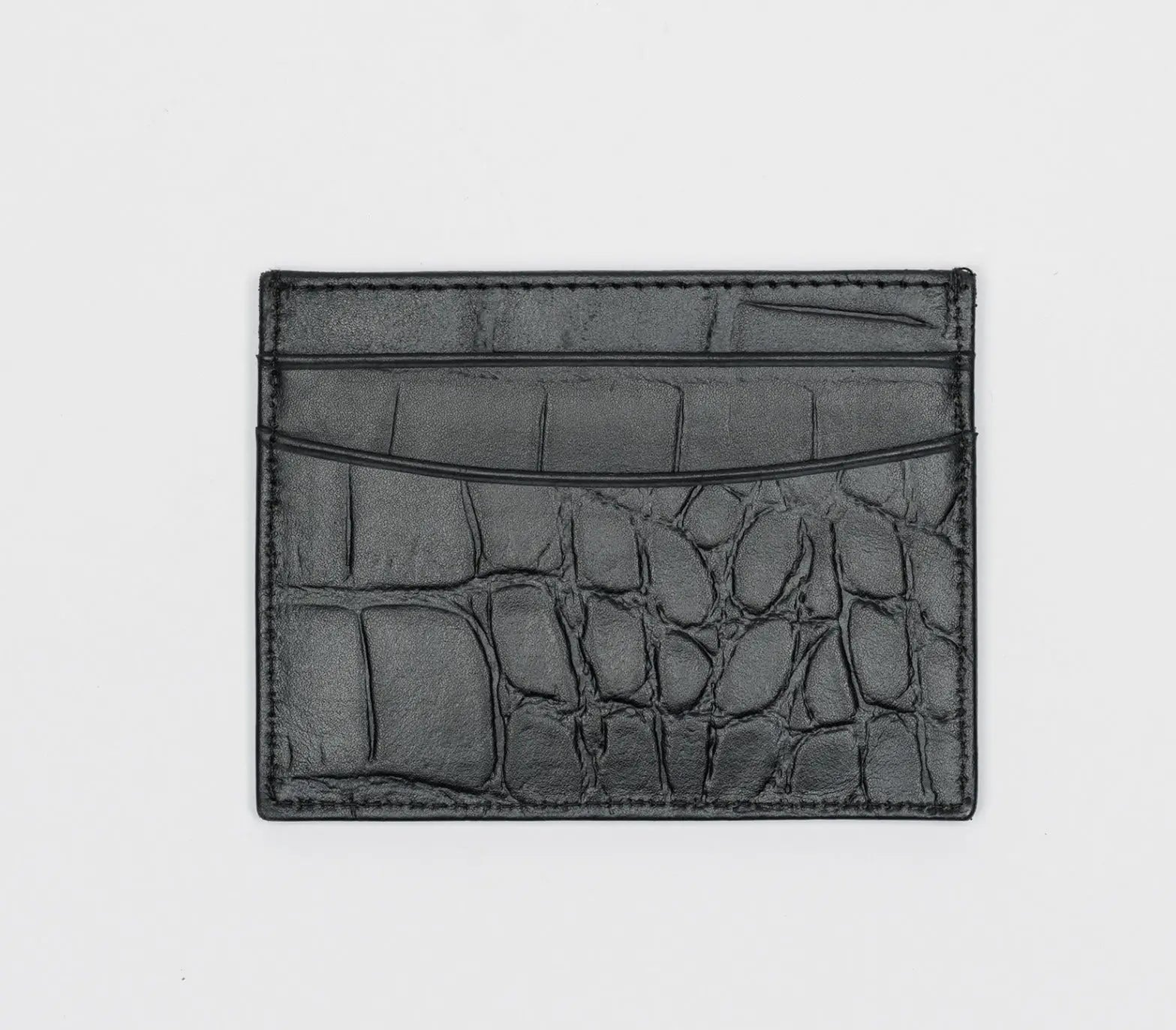 Card Holder Black Croco Hildebrand-swe