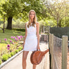 Luxury Leather Tennis Case Cognac