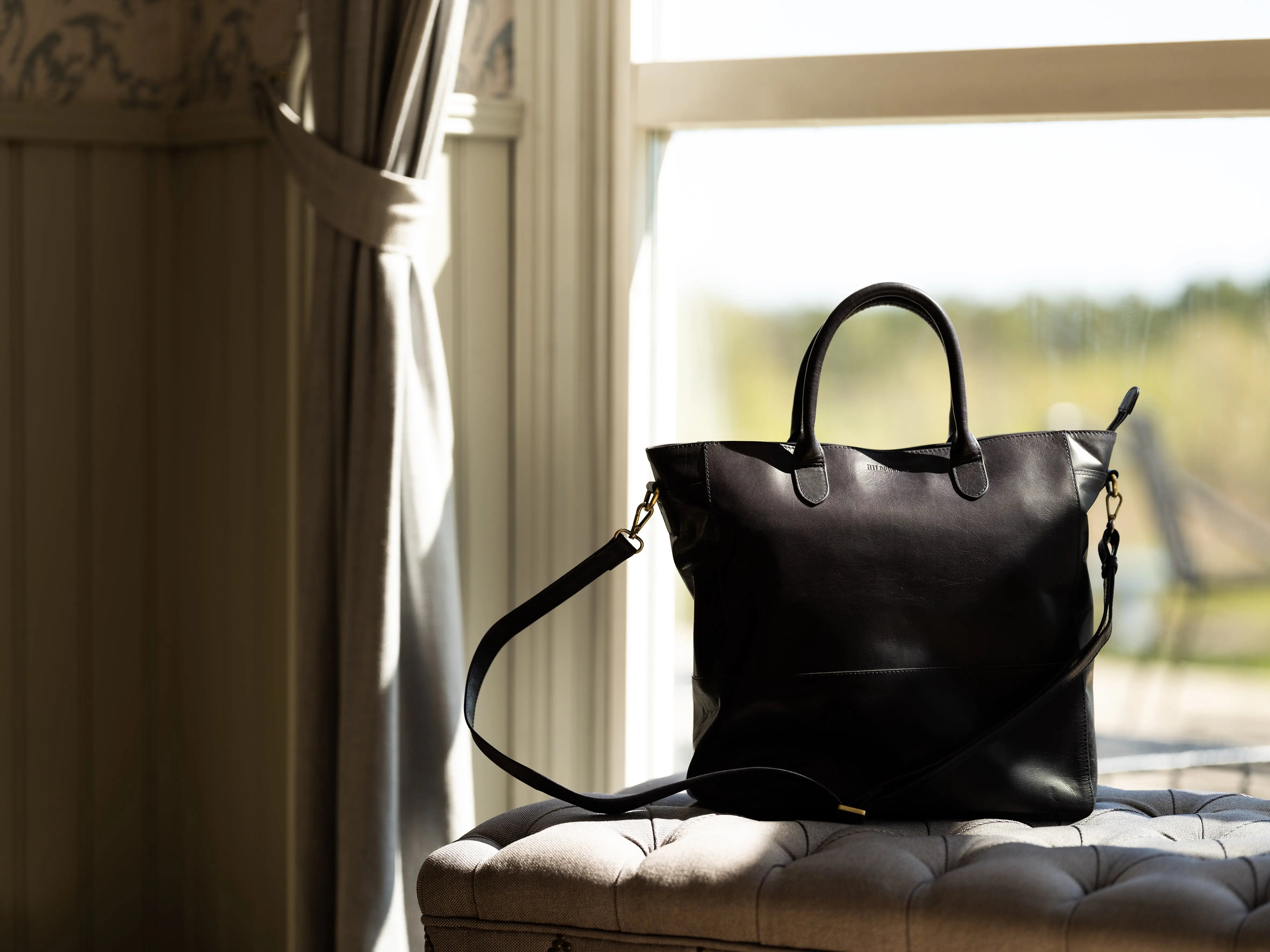 Luxury Leather Business Tote Dark Brown Hildebrand-swe