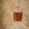 Women's Small Leather Tote Cognac Croco Hildebrand-swe