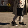 Women's Small Leather Tote Black Croco Hildebrand-swe
