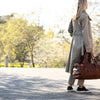 Läder Weekend Duffel Väska Cognac