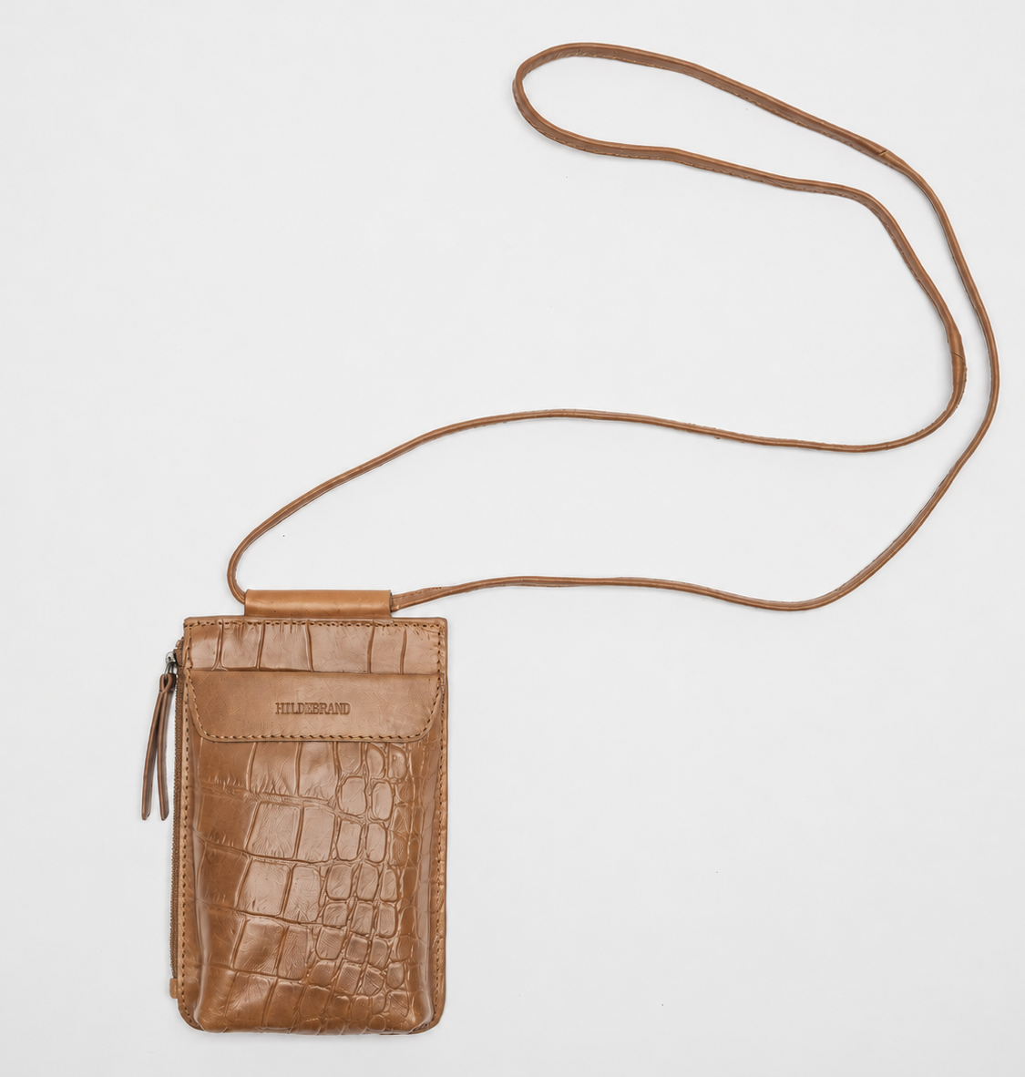 Mobile Phone Bag Cognac Croco
