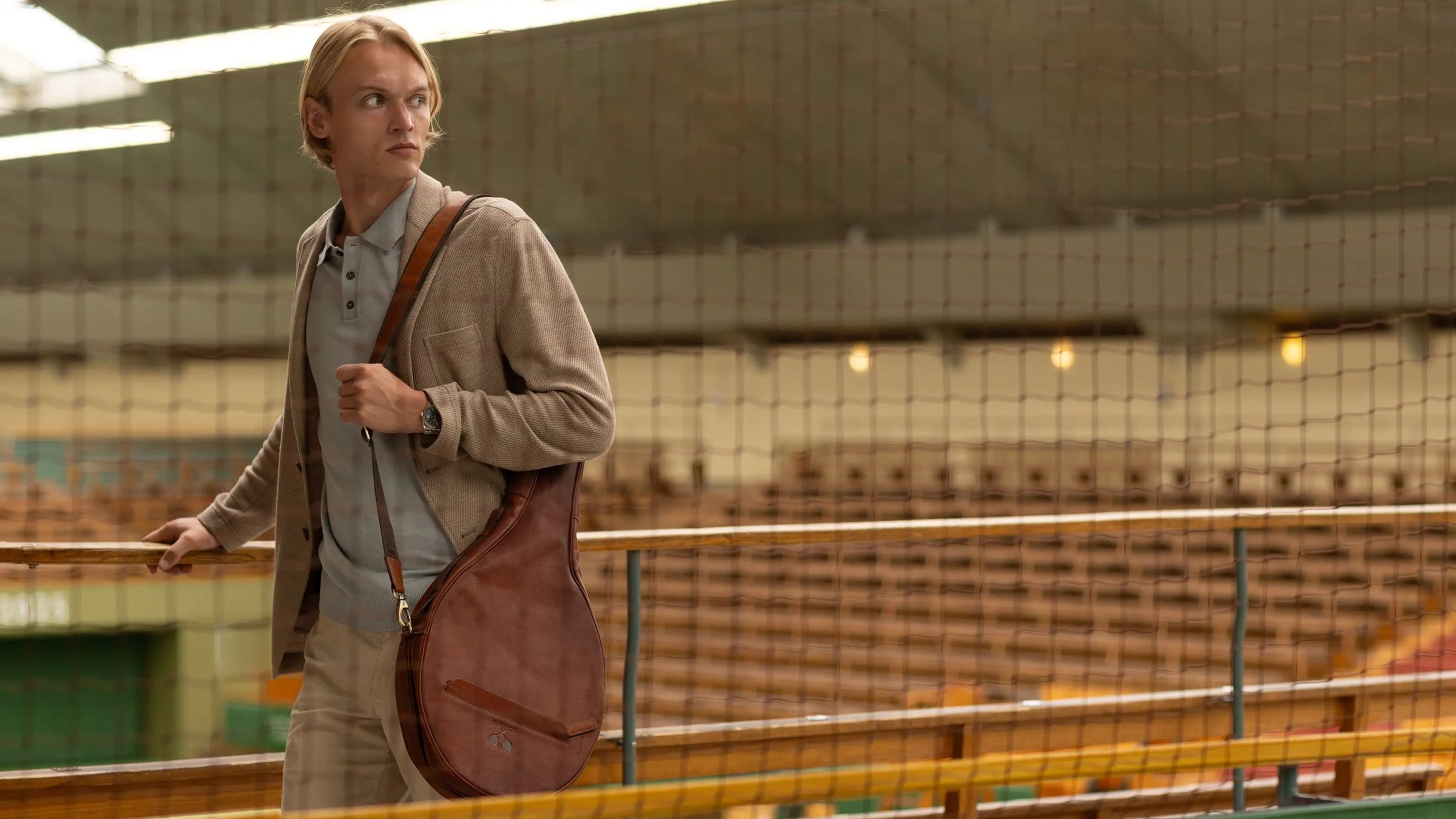 Luxury Leather Tennis Case Cognac Hildebrand-swe