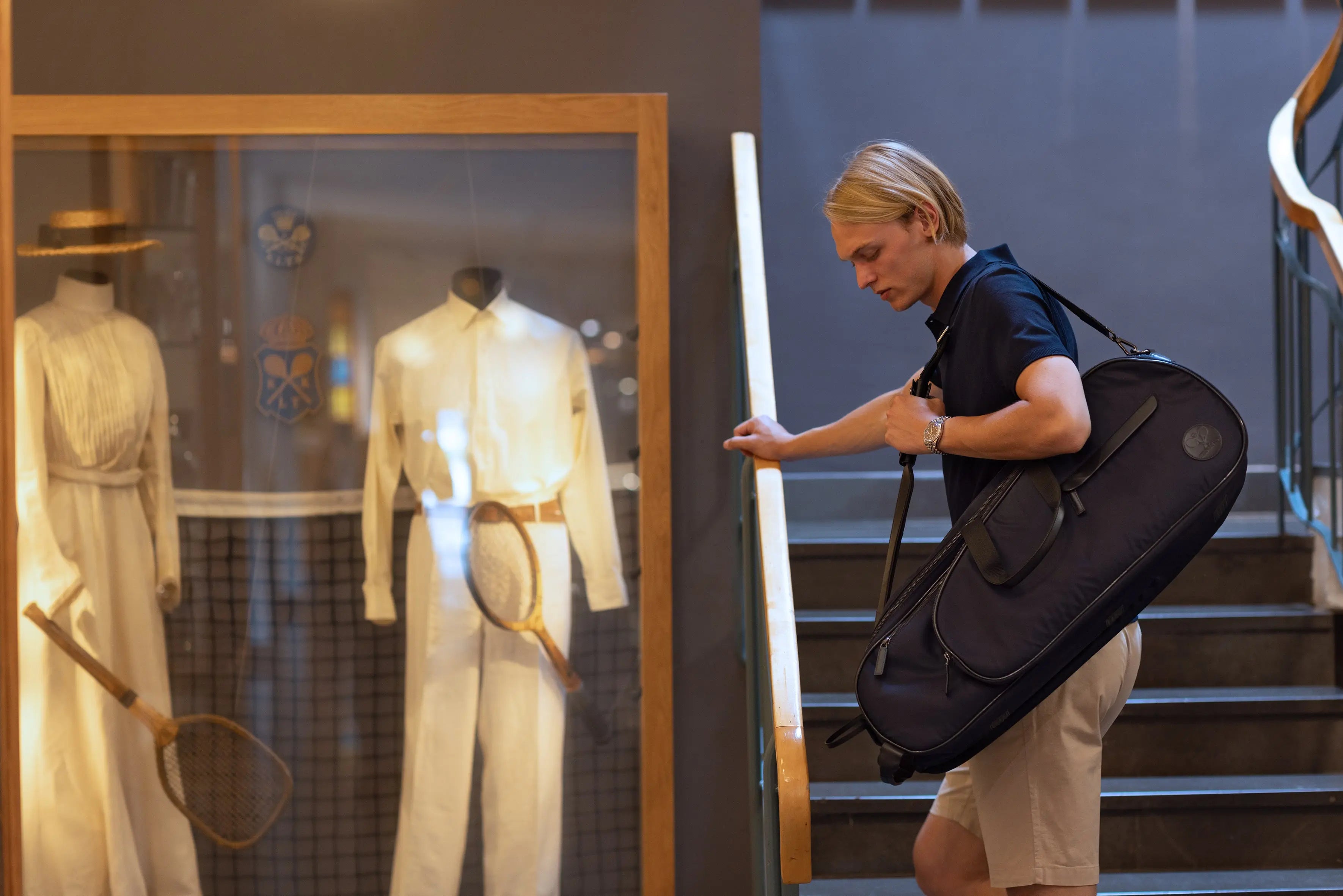 Tennis Racket Bag Nylon Navy Blue Hildebrand-swe