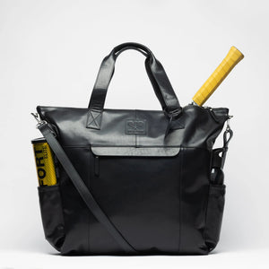 Leather Tennis Tote Bag Black Hildebrand-swe
